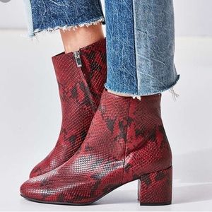Maroon Snakeskin boots